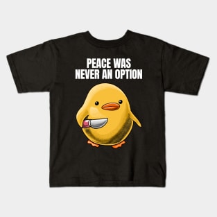 Duck with Knife Meme Kids T-Shirt